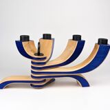 7-branched wooden candelabra | Klein Blue | Scandinavian design