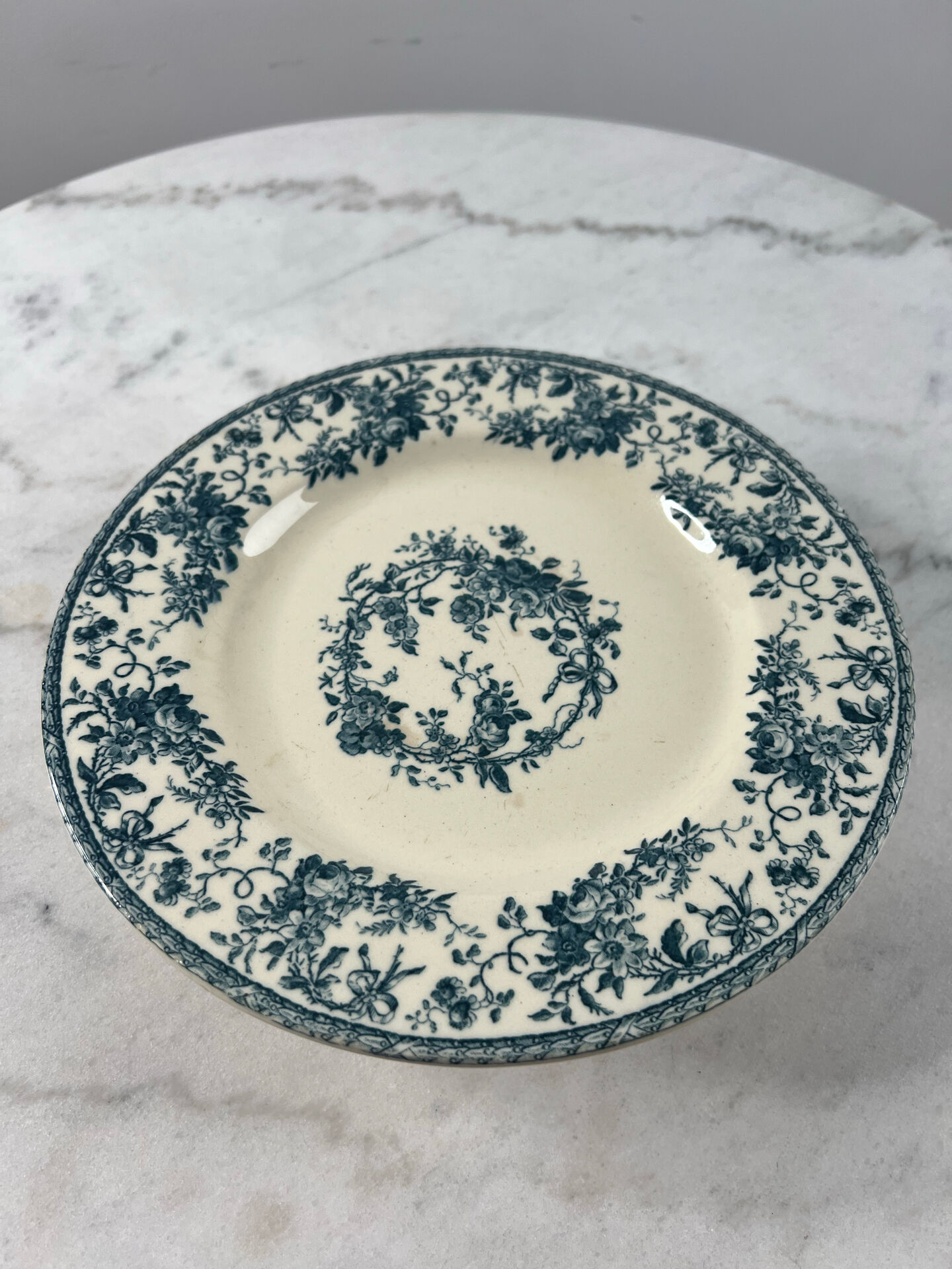 Ironstone gien 1875 bouquet of roses collection - compote dish