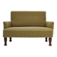 1950s, Danish 2-seater sofa, green furniture wool fabric.