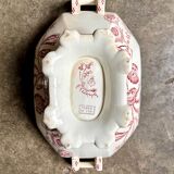 Soup tureen, earthenware salad bowl Clairefontaine, "Indiana" service.