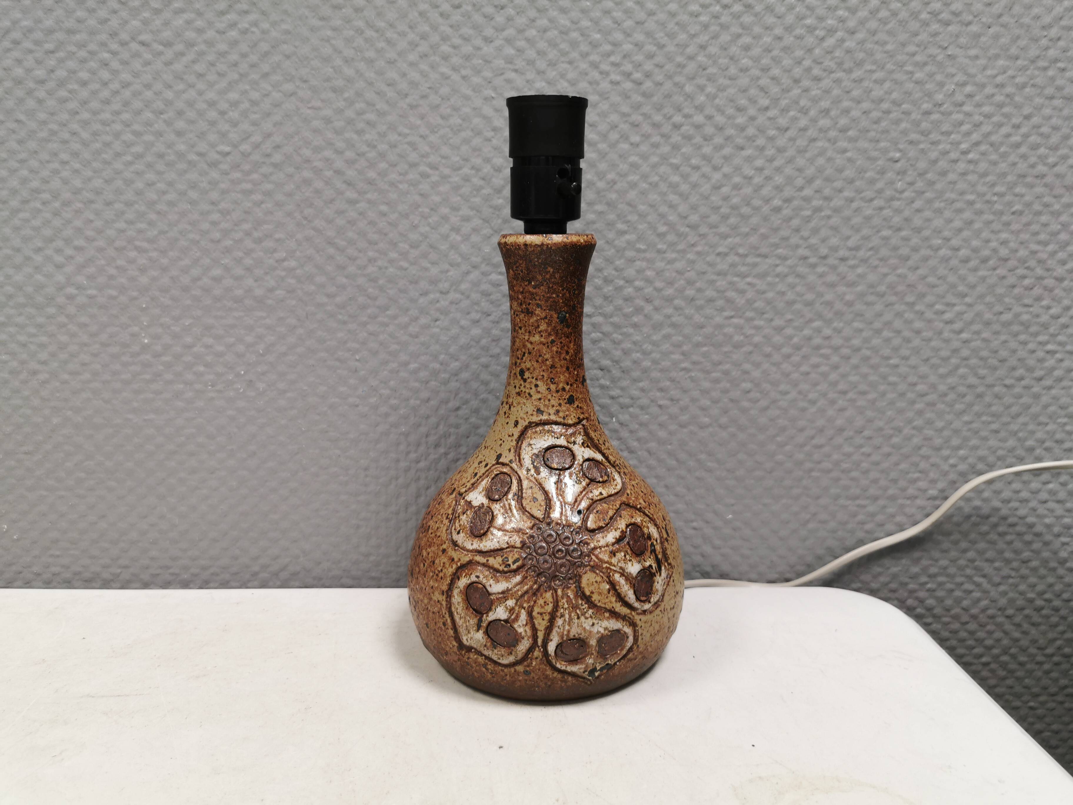 Ceramic table lamp by Mette Løkken Stiil for her own workshop Denmark 1970s