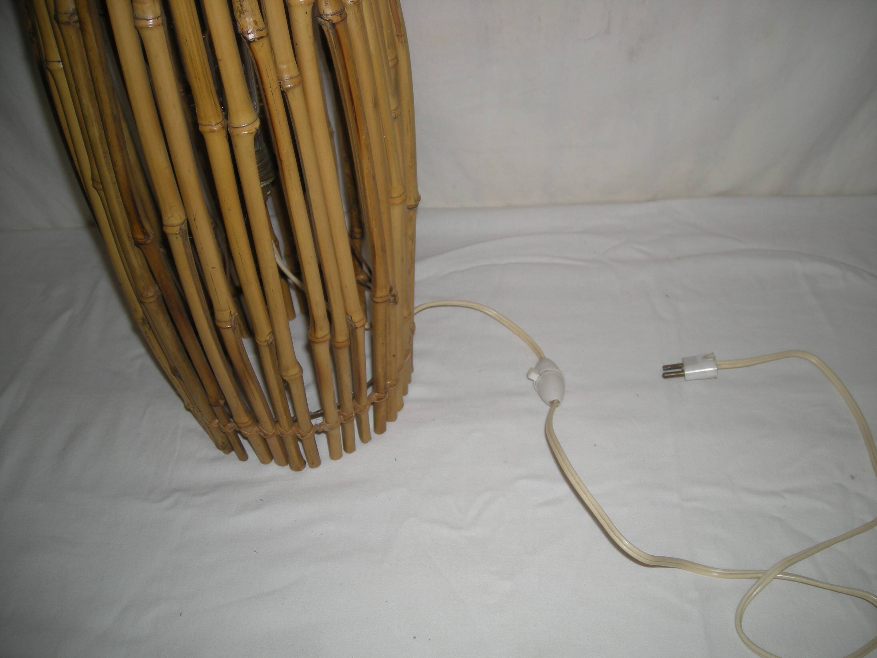 Bamboo lamp from the 50s - 60s