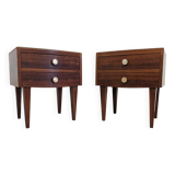 Pair of bedside tables, 50s-60s