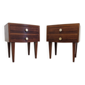 Pair of bedside tables, 50s-60s