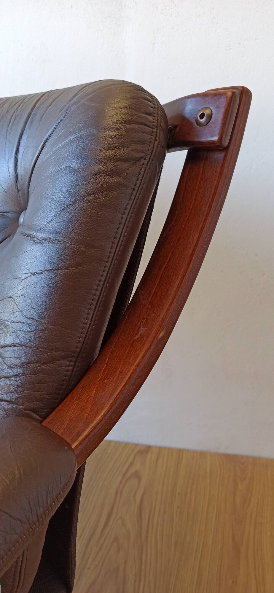 Norwegian Easy Chairs in Leather by Jon Hjortdal, Velledalen. Set of 2.