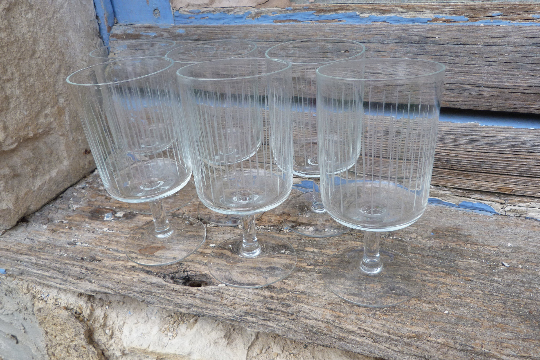 Set of 22 crystal glasses