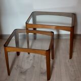 A pair of teak tables, Denmark, 1970s