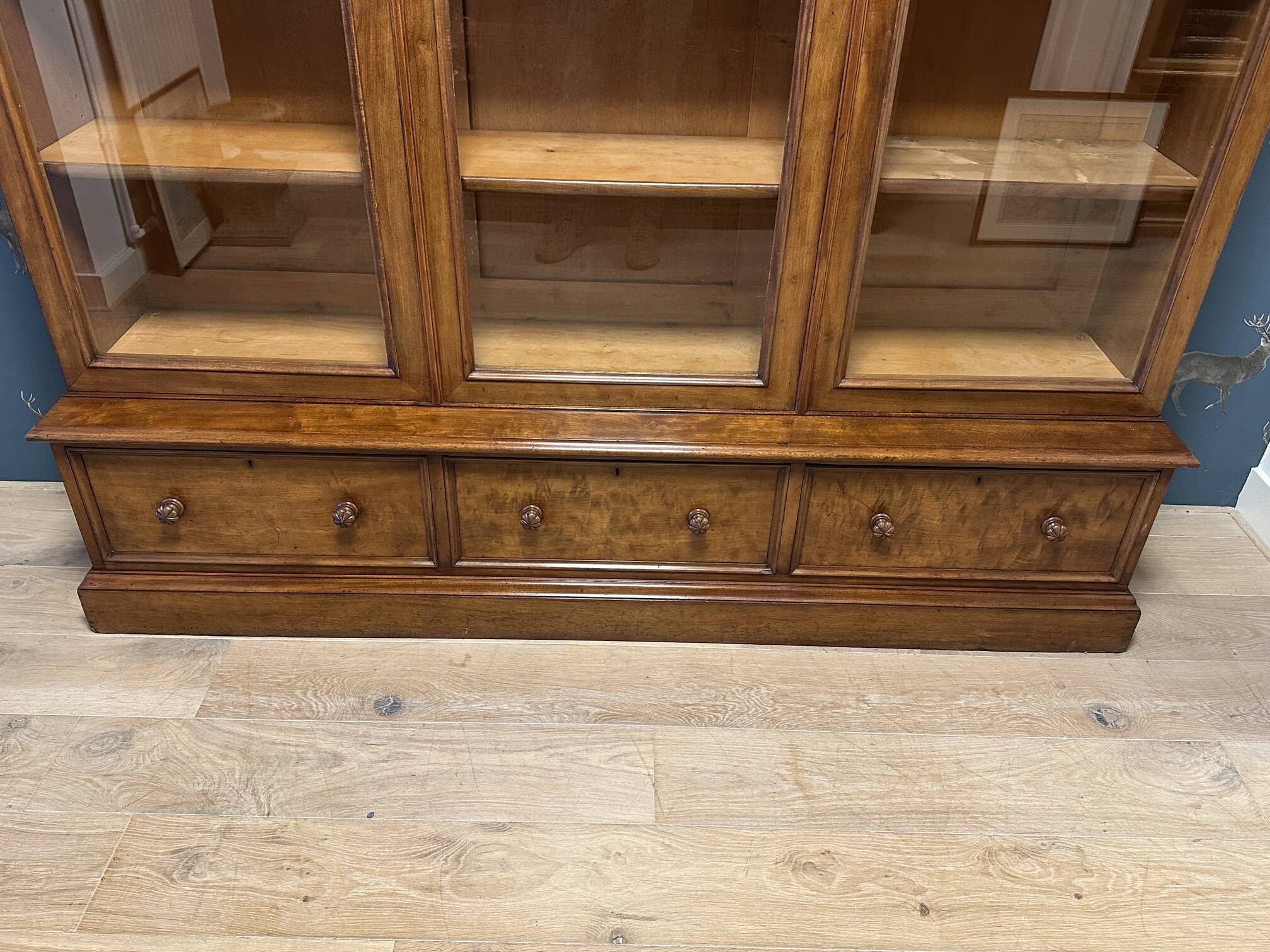 Large three door bookcase