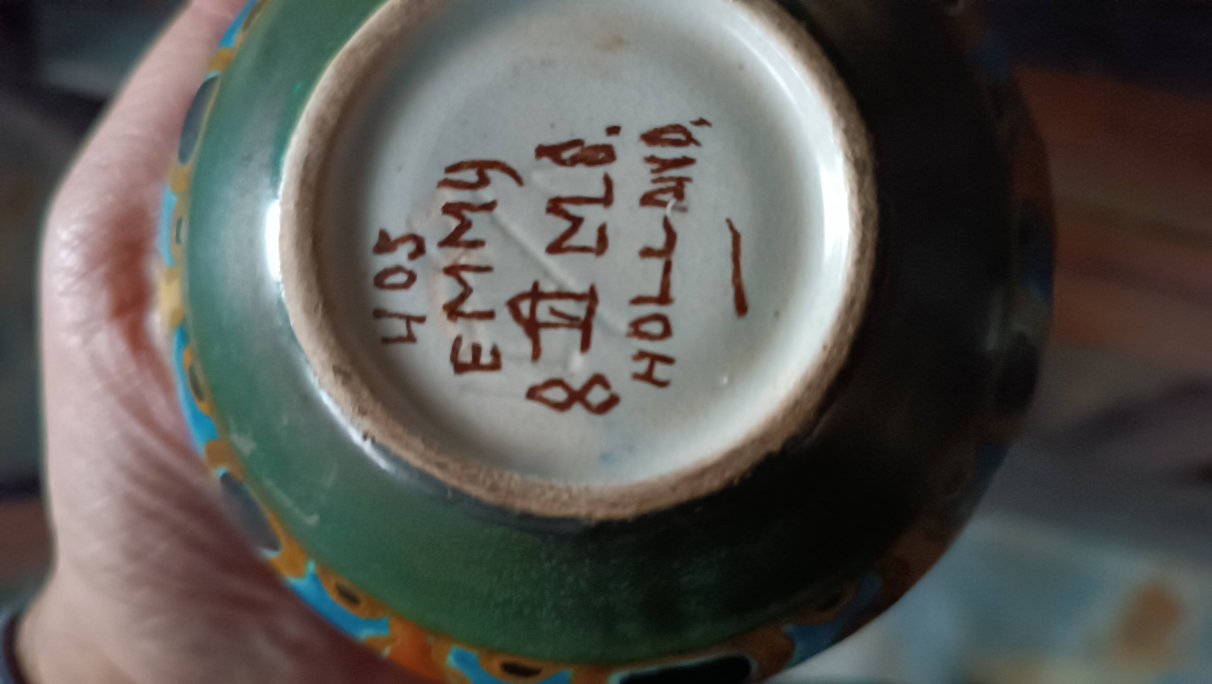 Vase gouda liberty holland en céramique à décor emma