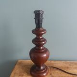 Turned wooden lamp base