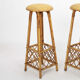 4 vintage rattan bar stools