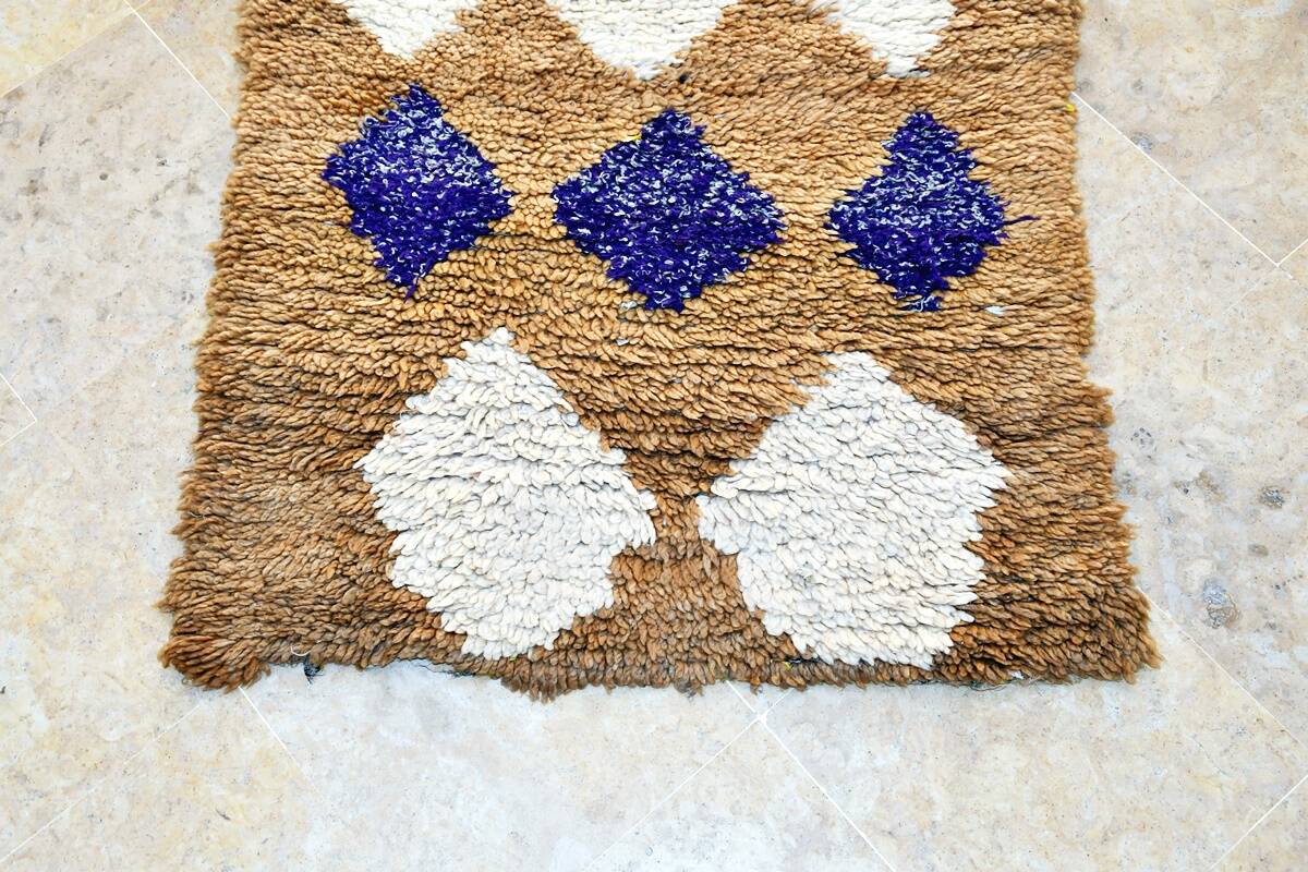 Vintage Moroccan Berber Boujaad rug 343 x 77 cm