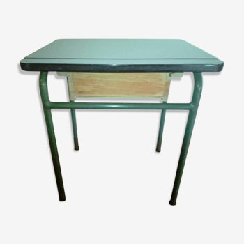 Child in formica desk