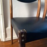 Set of six Scandinavian chairs in vintage teak 1960