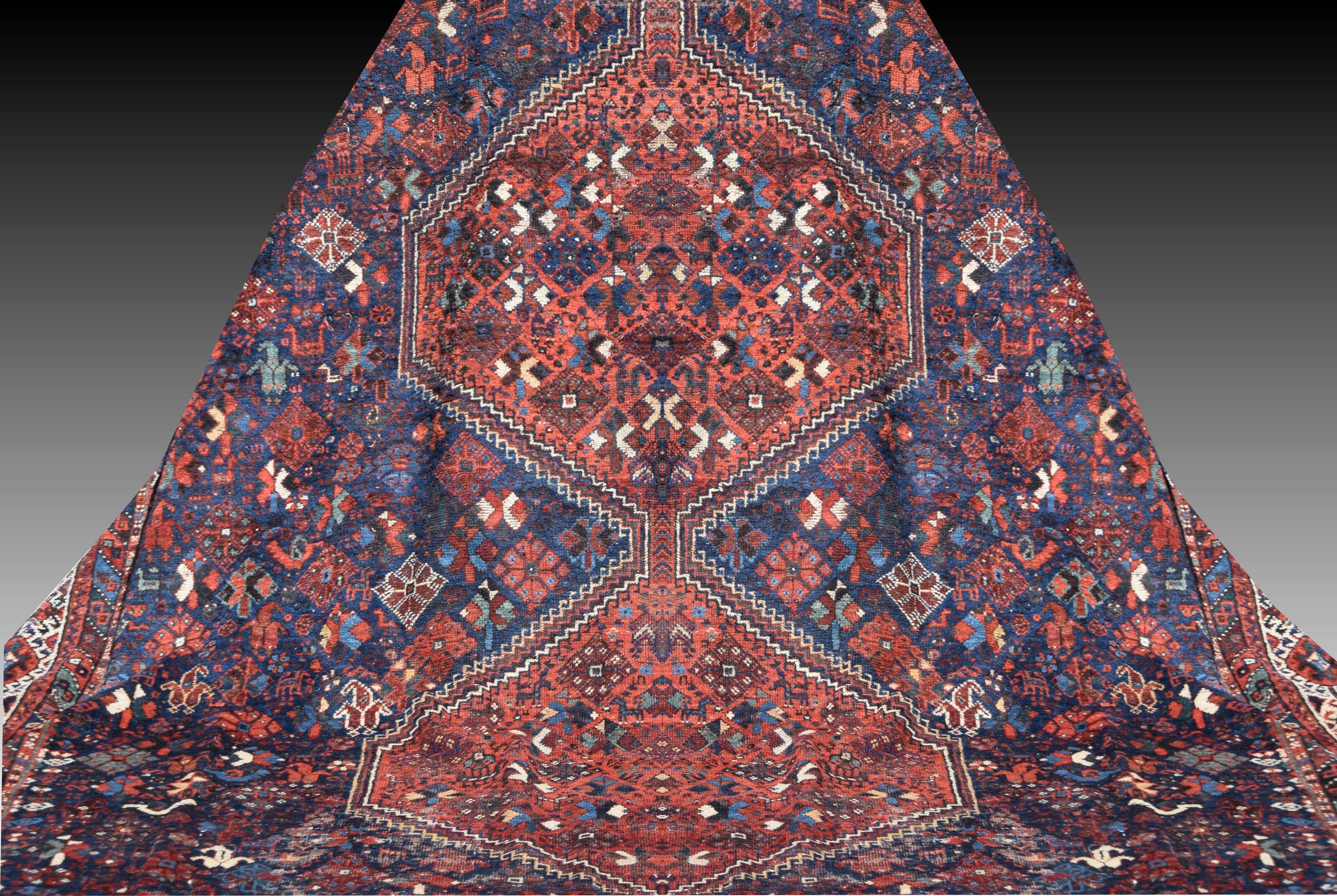 Oriental carpet Iran Shiraz, ancient Gashghaï - "Galerie Sardje"