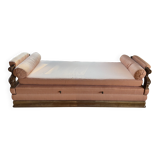 Méridienne vintage en bois sculpté