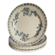 6 assiettes en faïence, Grigny — modèle " Muguet "