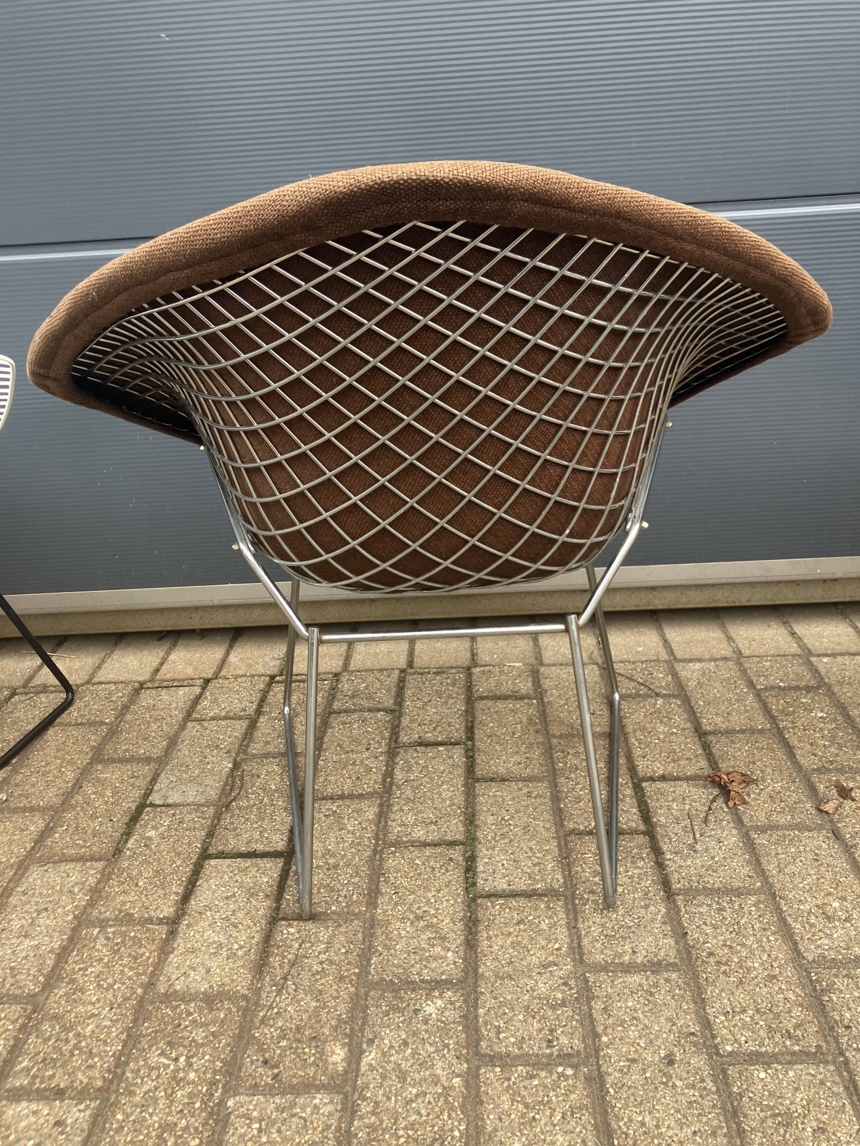 5x Knoll Bertoia Diamond chair upholstered