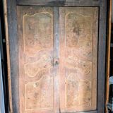 Ancien Portemanteau en Noyer massif et loupe de noyer du 19ème siècle