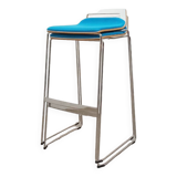 Meet Chair high stool from Sedus in blue fabric