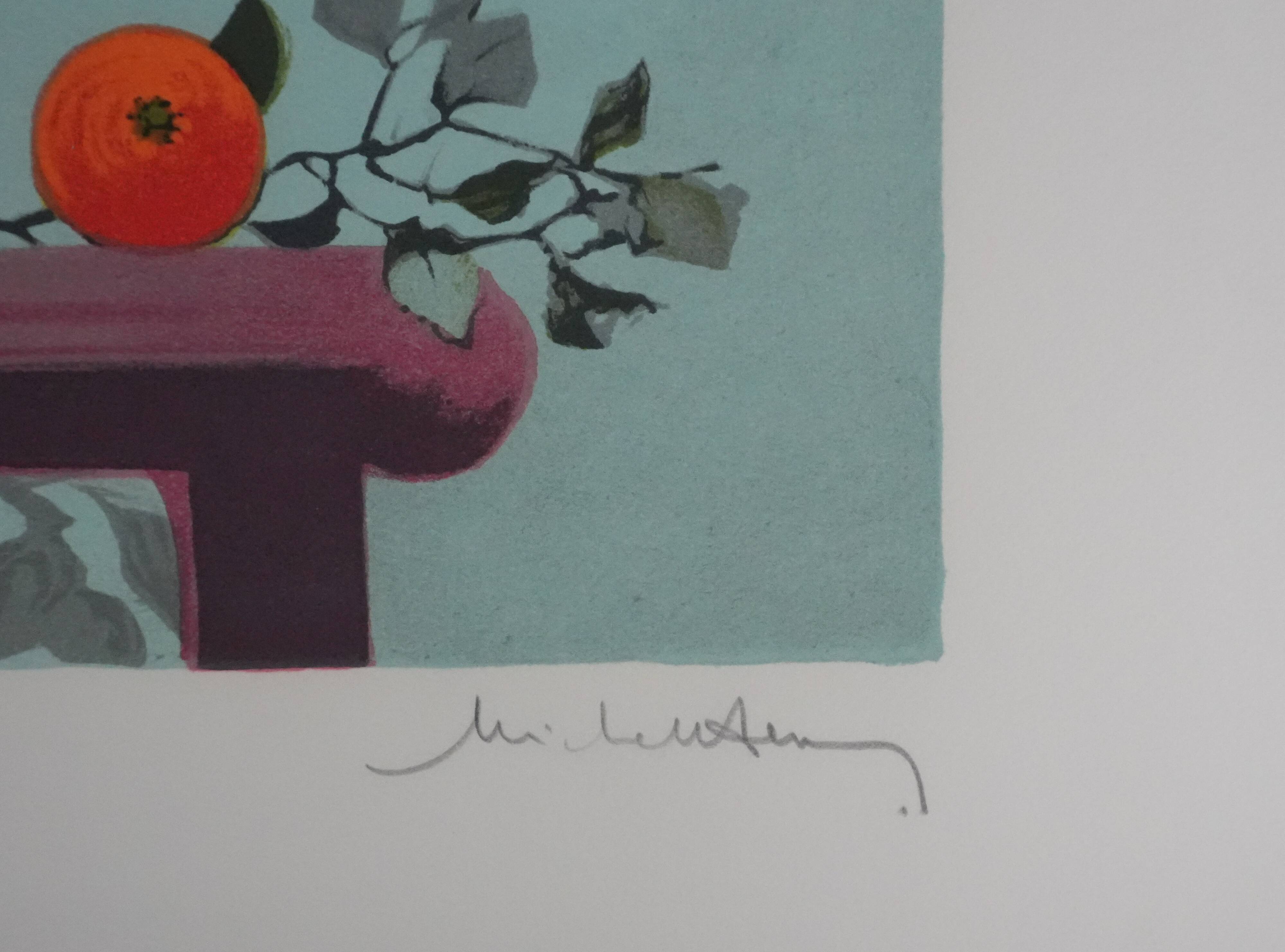 Michel henry: the flowers in the wind, signed original lithograph.
