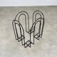 Postmodern magazine rack 80s black metal vintage memphis