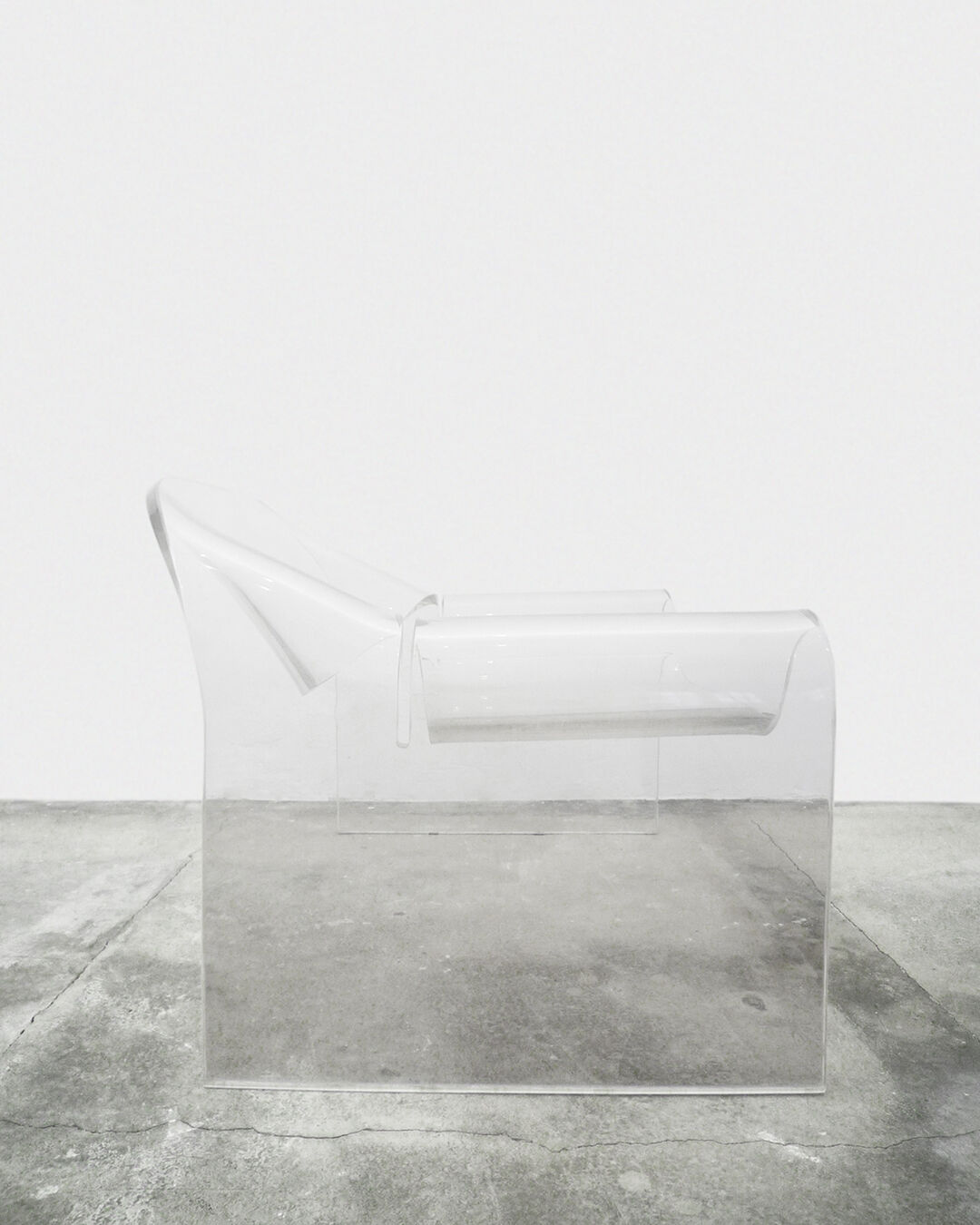 Sculptural acrylic armchair, 80