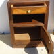 Art Deco bedside in solid walnut and walnut bramble, 1930's