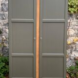 Parisian solid oak wardrobe 1960