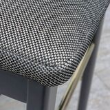 Red Edition high stool in rattan and fabric
