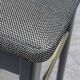 High stool Red Edition in rattan and fabric