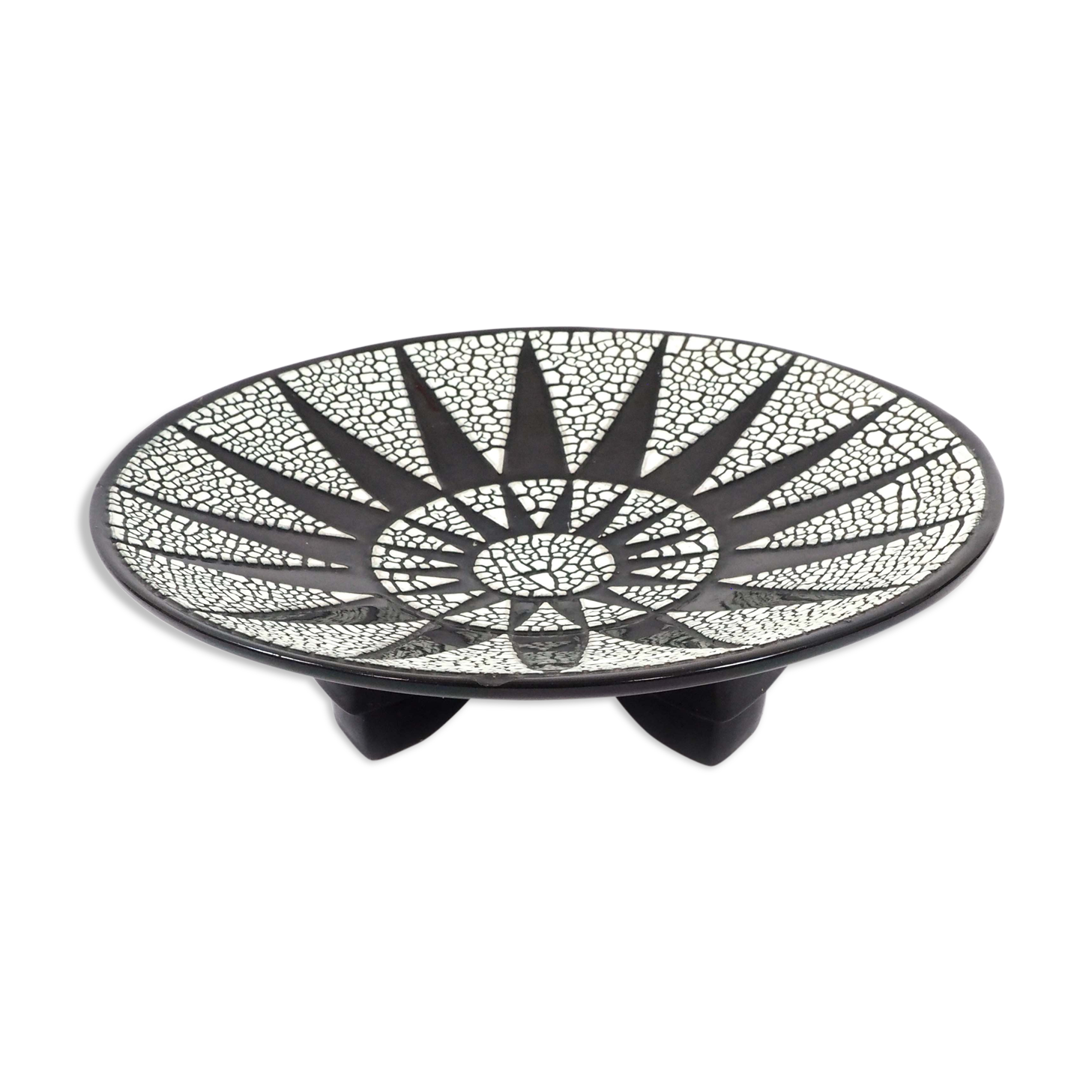 Art deco tripod dish