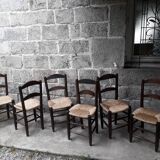 Mulched brutalist chairs, set of 6