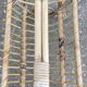 Vintage rattan magazine door