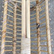 Vintage rattan magazine door