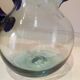 Pichet verre soufflé nuances de bleu