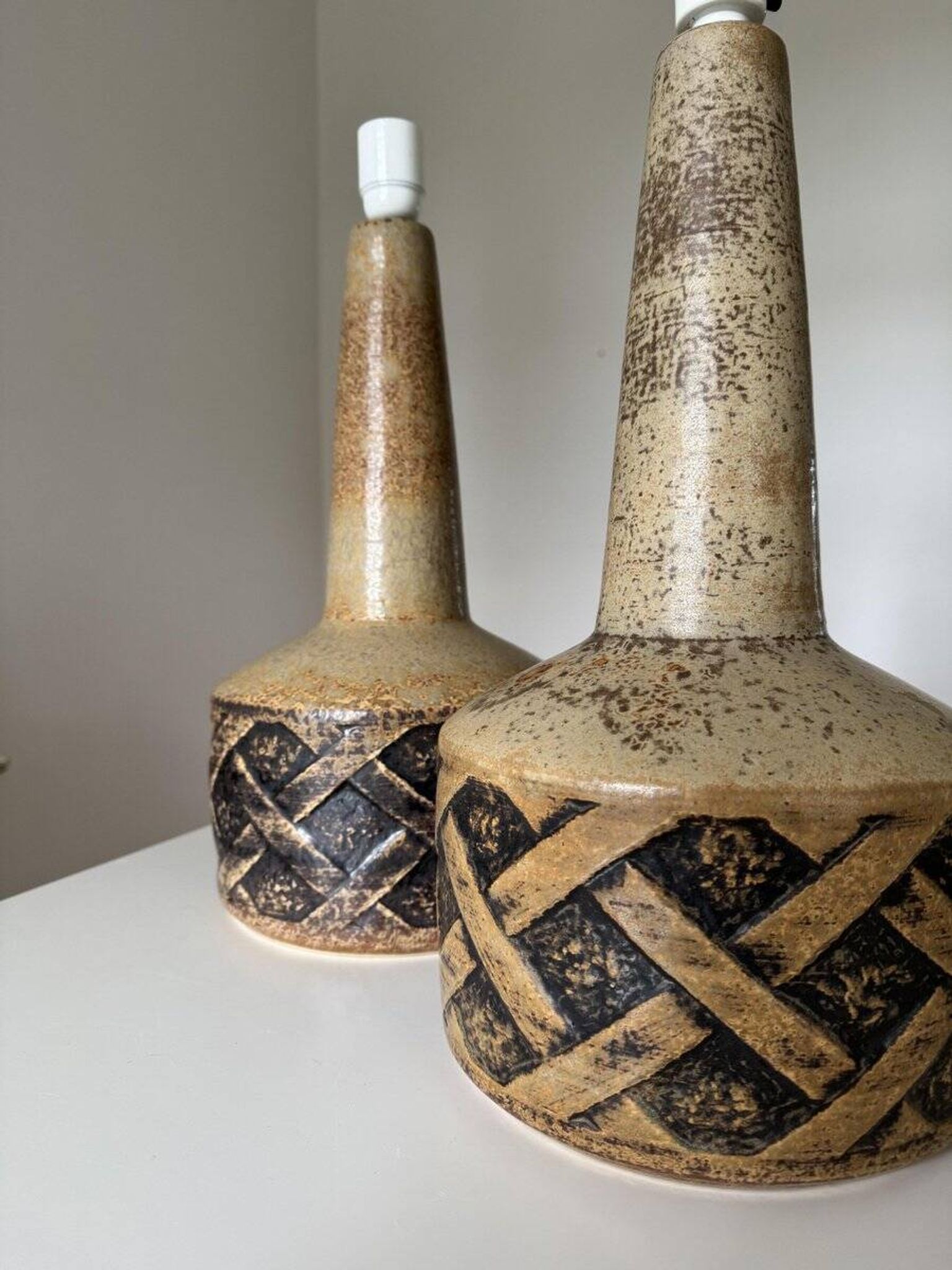 Paire de lampes de table, Søholm Stentøj, Danemark, années 1960, ensemble de 2