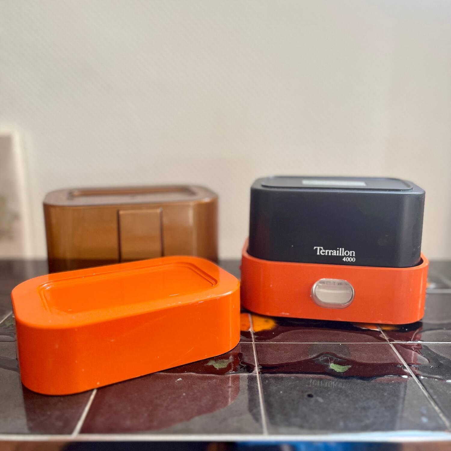 Balance Mécanique Vintage Terraillon 4000 - Orange, Fonctionnelle, Plastique