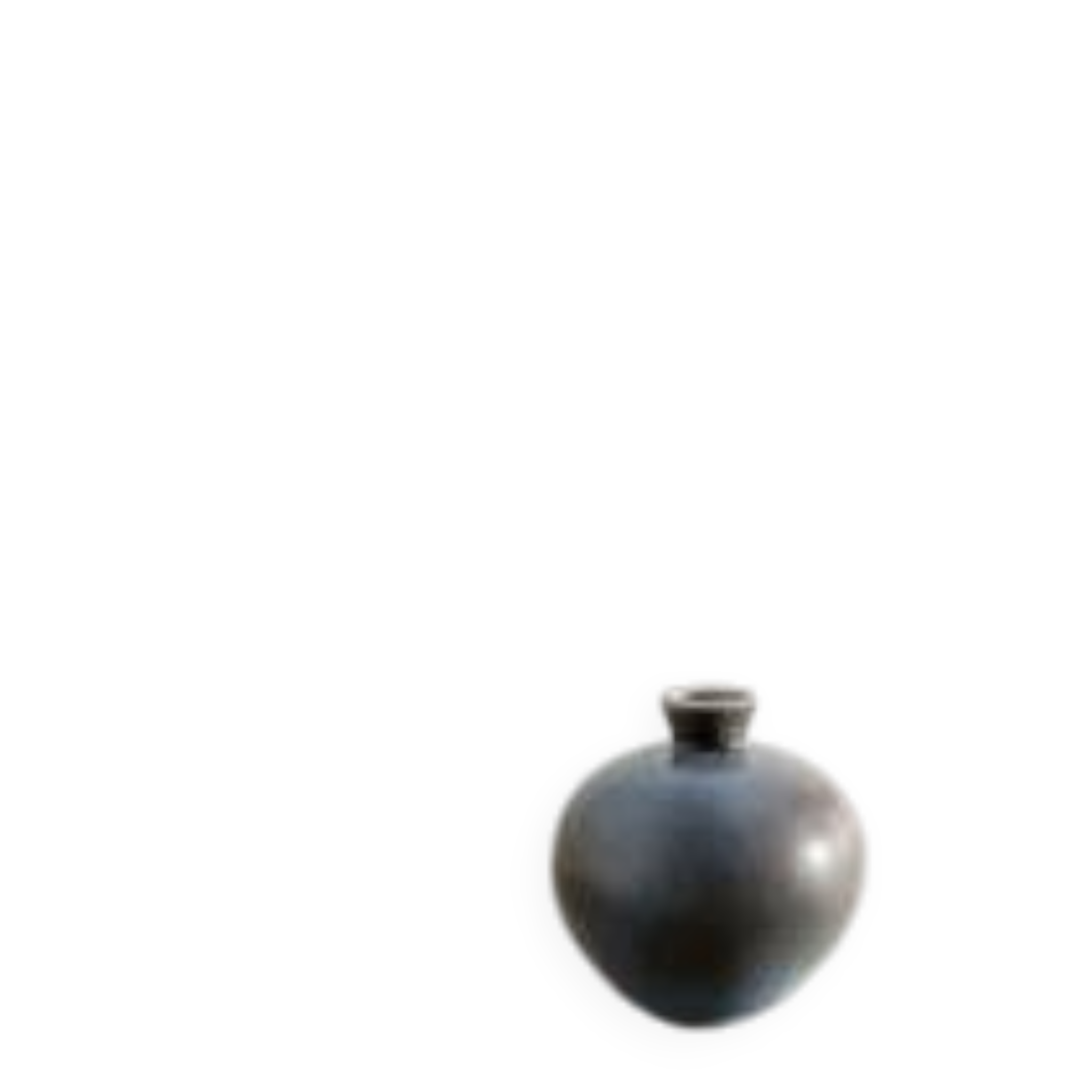 Vintage Swedish Mid Century Blue Vase by Berndt Friberg, 1970s