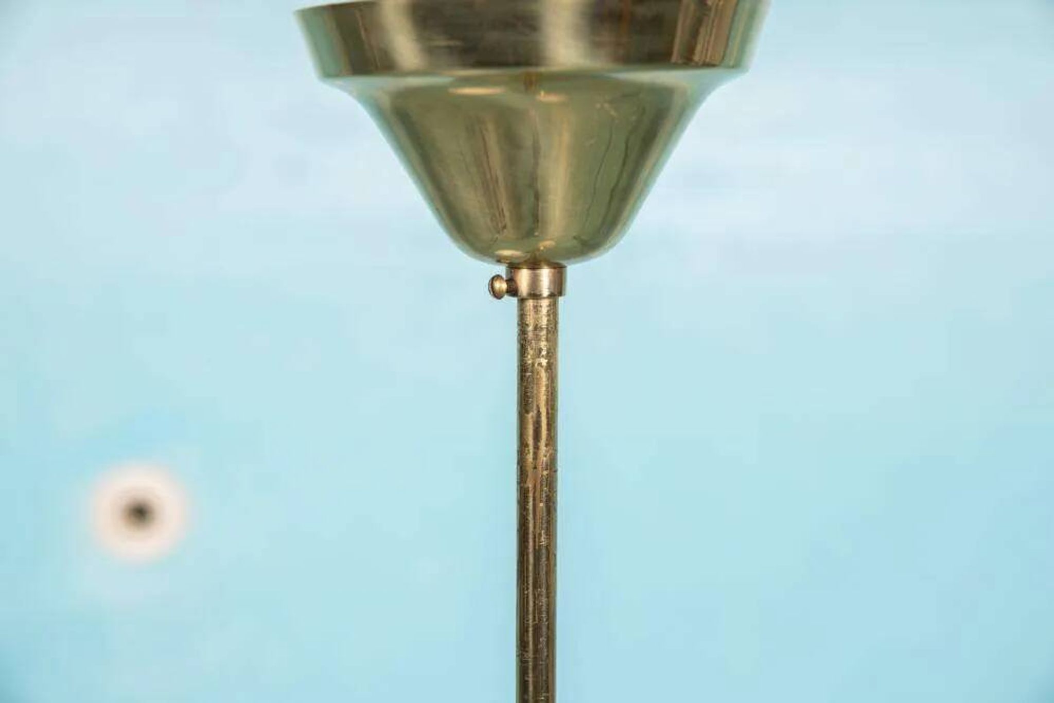 1950s Swedish mid-century suspension, vintage opaline lamp.