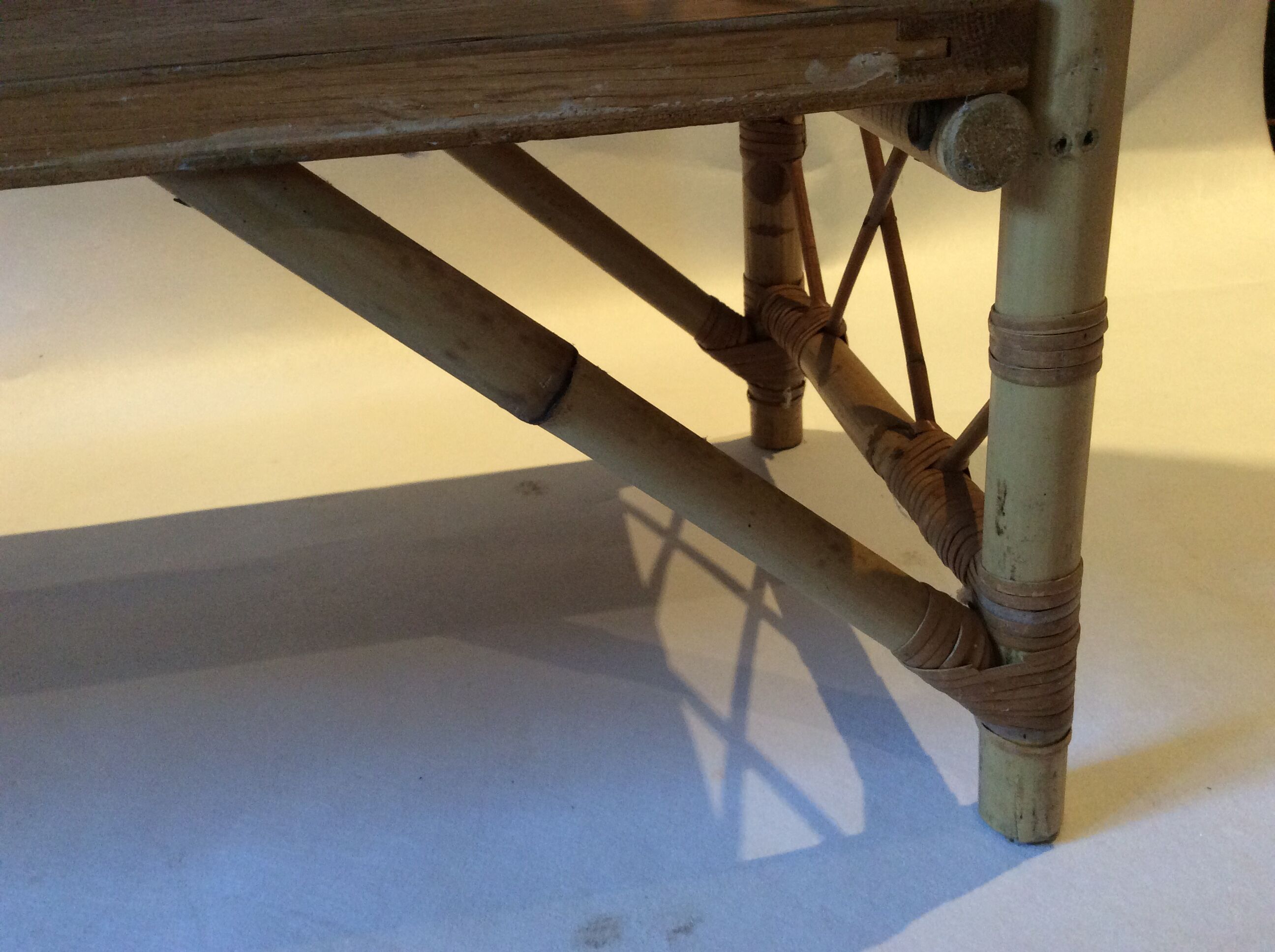 Vintage rattan shelf