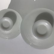 Set 2 bocaux hermétiques verre opale blanc