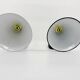Enamelled sheet metal wall lights