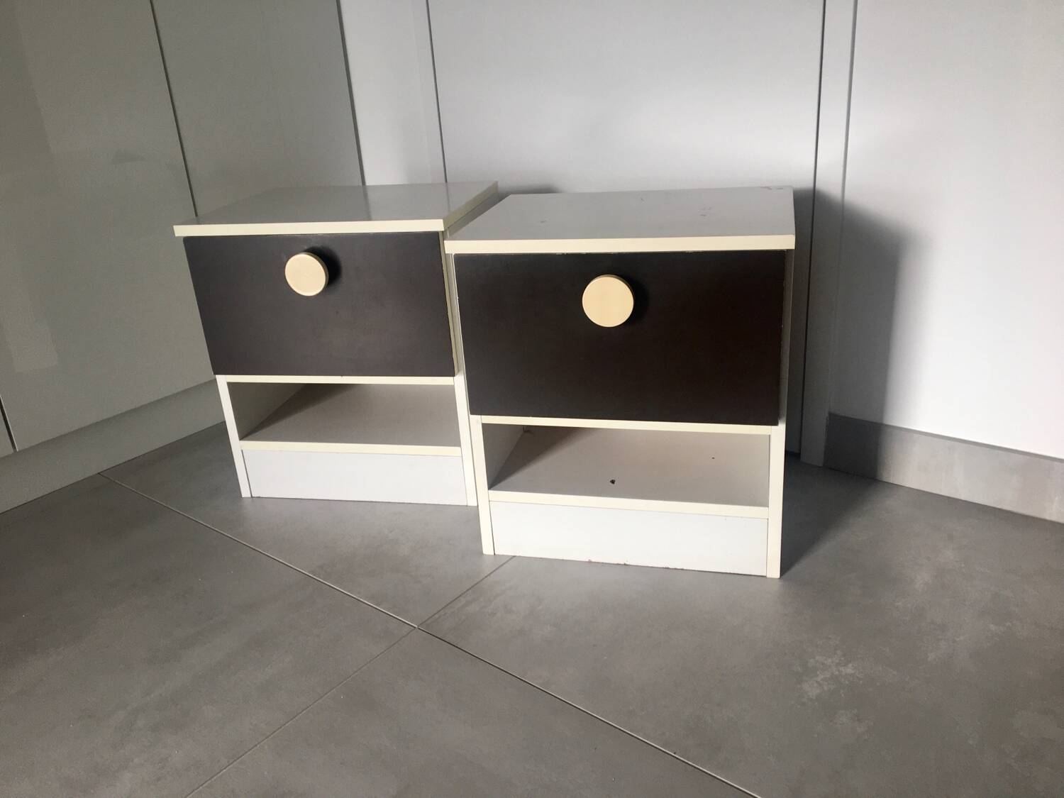 Pair of Prisunic bedside tables 1970