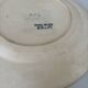 Lot 4 assiettes plate terre de fer bleu faïence ancienne - terre de fe