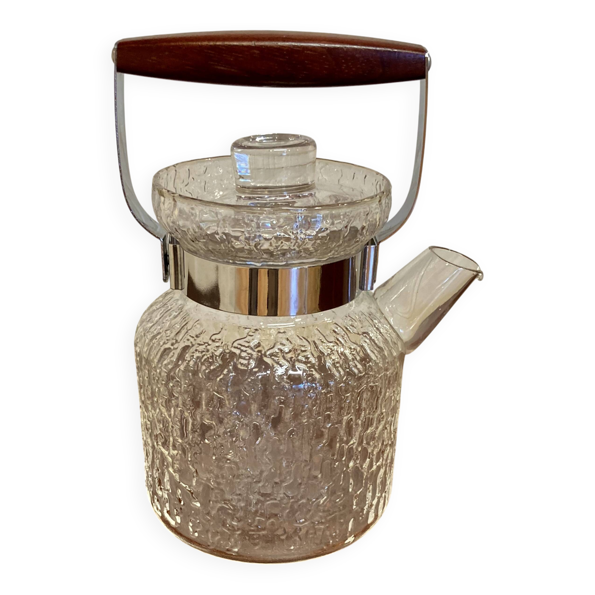 Scandinavian design glass teapot 1950.