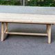 Large monastery farmhouse table stripped in raw wood, extendable from 200 to 300 cm.