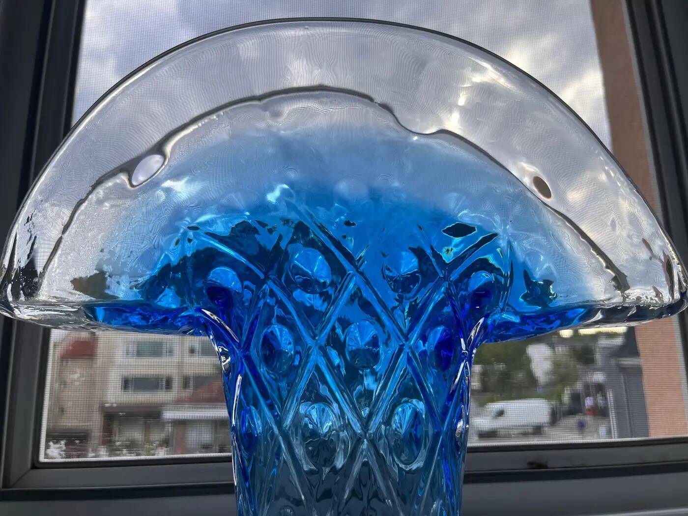 Vase en verre d'art, style années 1960 - Tchécoslovaquie