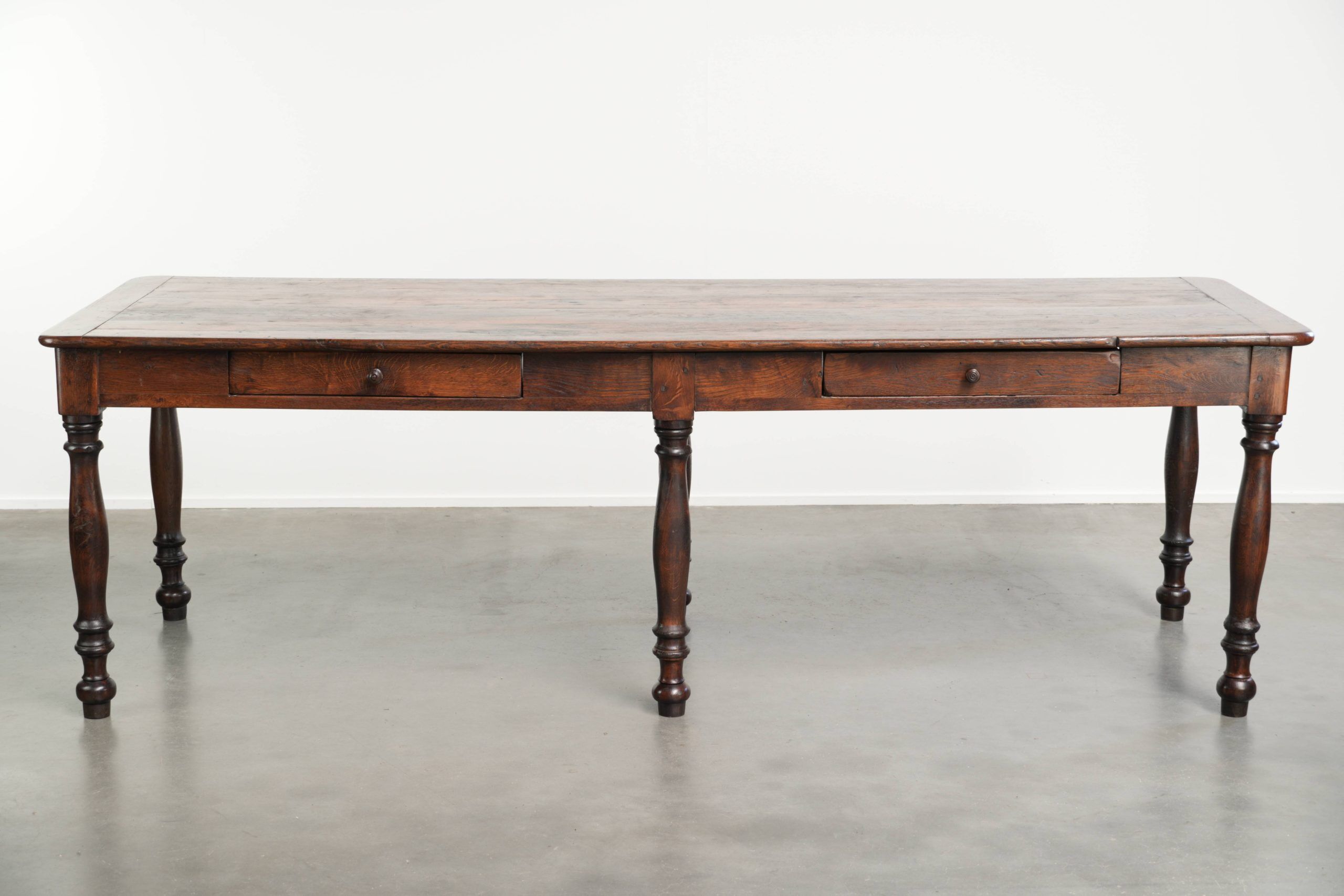 English oak early 19th century XXL farmhouse dining table