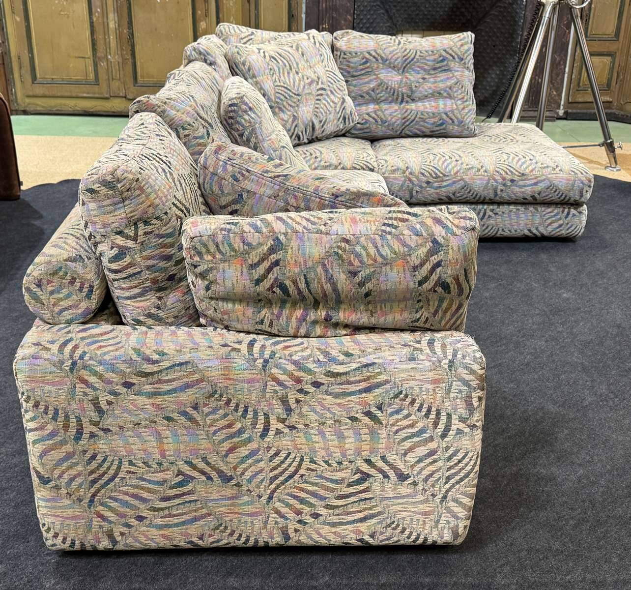 Modular sofa by Roche Bobois from the 1980s in fabric, 2 modules.